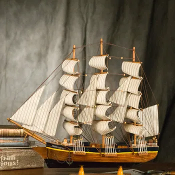 [В събирането] 60 см Голяма 3D Дървена Модел парусника Играчки за бродерия Плаване с Лодка модел на кораба да събере начало декор Нов Маркуч за Подарък на приятел