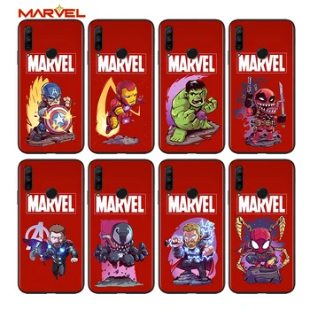 Герой на Marvel сладък карикатура за Huawei Honor 30 20 10 9S 9А 9В 9X 8X MAX 10 9 Lite 8A 7C 7A Pro Мек Силиконов Черен Калъф за вашия Телефон